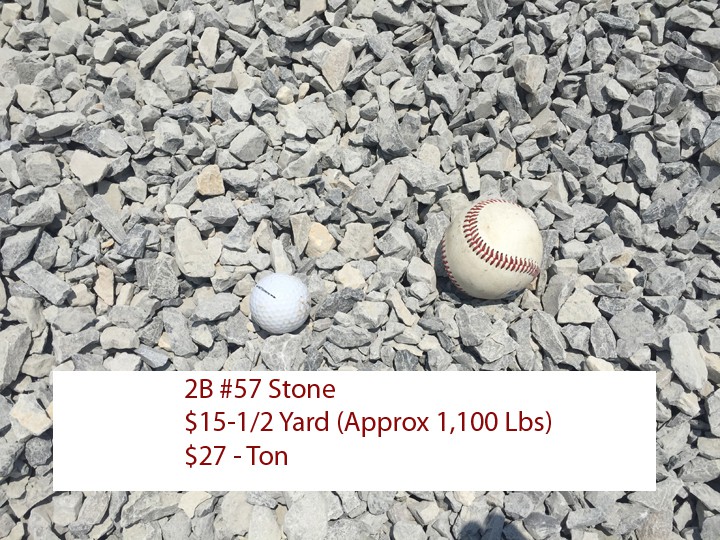 2B 57 3/4″ Stone (per 1/2 yard or ton) Mark's Lawn Care