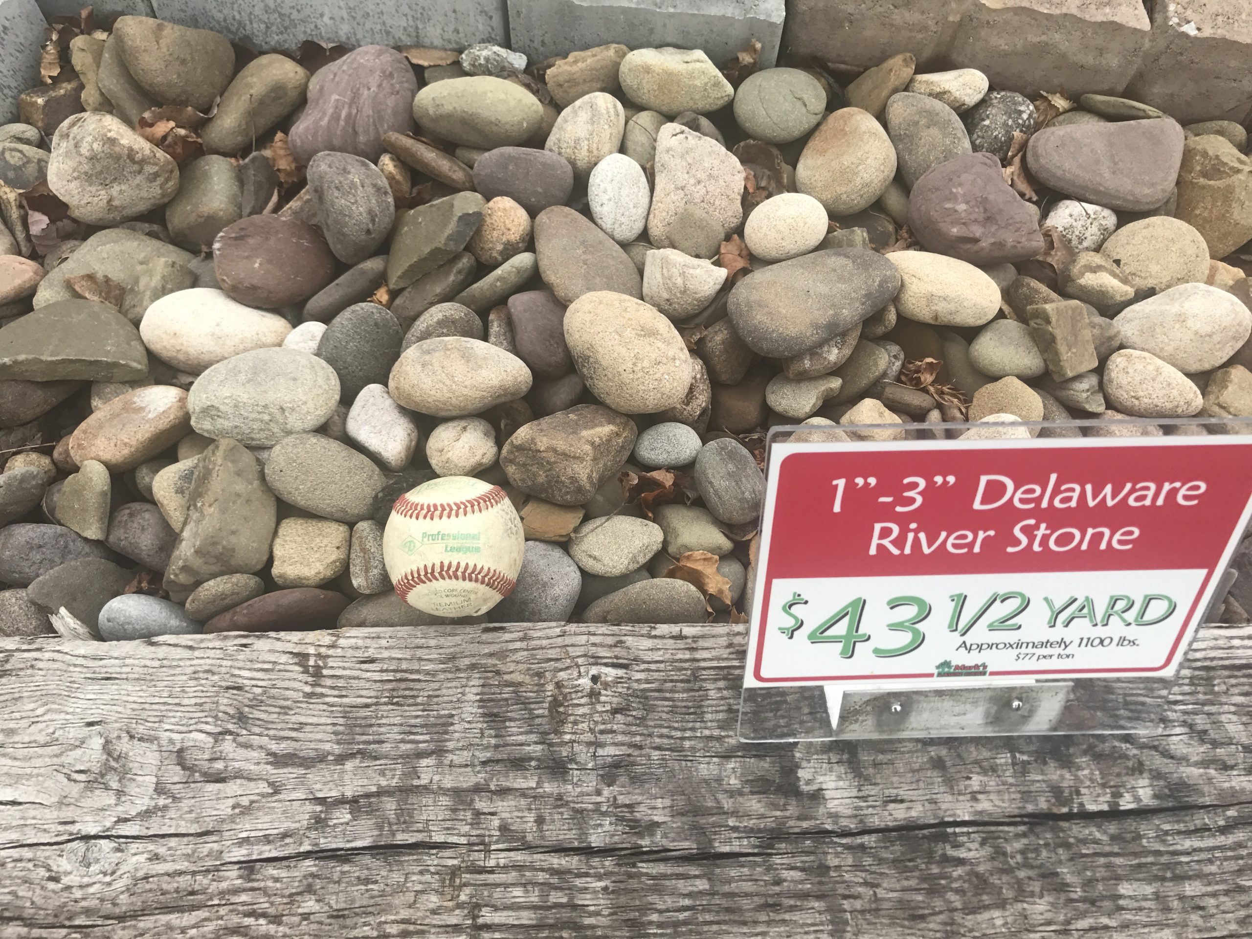 1″ 3″ Delaware River Stone (per 1/2 yard or ton) Mark's Lawn Care